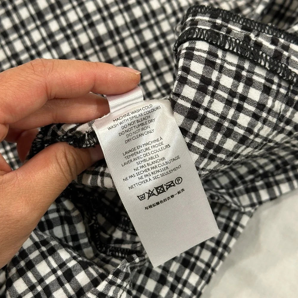 URBAN OUTFITTERS BDG DARREN SEERSUCKER NOTCHED MINI SKIRT
